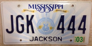 Triple Digit 4 license plate Repeating 444 Birthplace America's Music Rock Roll