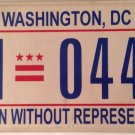 District Columbia Taxation license plate D.C. USA Graphic Washington DC #CH 0449