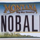 Montana vanity SNOW BALL license plate ski Winter Cold Fight Avalanche White Pet