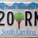 South Carolina Smiling Places Beautiful Face license plate USA Graphic Beach RMJ