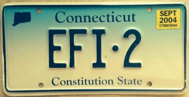Connecticut vanity EFI FUEL INJECTED 2 STROKE dirt Bike license plate Motocross