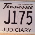 Tennessee JUDICIARY license plate JUDGE Justice Attorney Legal Lawyer
