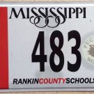 Mississippi Rankin County Schools PUCKETT WOLVES license plate MHSAA Football
