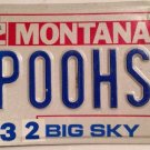 Montana vanity POOH S license plate Disney Winnie