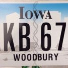Latest style Iowa Woodbury county AKB 678 black Letter license plate Graphic USA