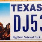 Texas BIG BENT NATIONAL PARK license plate Environment Nature Wildlife Wild TX