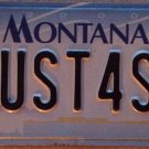MONTANA vanity JUST FOR SO license plate