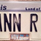 Illinois vanity TANN R 7 license plate Tania Tannia Tanner Tatiana