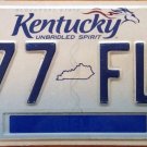 Kentucky Triple Digit 7 license plate FLA Florida Seven Number 777 Perfection