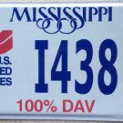 U.S. ARMED FORCES MILITARY  license plate Army Navy Marine Air Guard Veteran DAV
