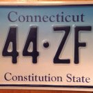 Connecticut Triple Digit 4 license plate Repeating Number 444 ZFE CT