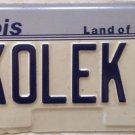 ILLINOIS vanity SKOLEK 3 license plate