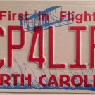 NC vanity ICP CP 4 LIFE license Plate Computer Programmer Certified Paralegal