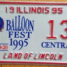 HOT AIR BALLOON Festival license plate Ballooning Montgolfier Sky Fly Zeppelin