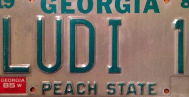 Georgia vanity LUDI 1 license plate