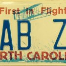 North Carolina vanity AB Z  ABZ license plate Abe Abraham ABC 2 Love Asian Boyz Aberdeen