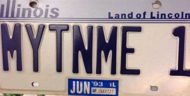 ILLINOIS vanity MY TiNy ME 1 license plate