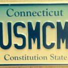 Connecticut vanity USMC Military license plate Marine Corps Marines Leatherneck