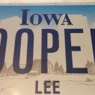 Iowa vanity BOOPER 2 license plate