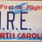 North Carolina vanity MRE 8 license Plate RE MIster MR NC