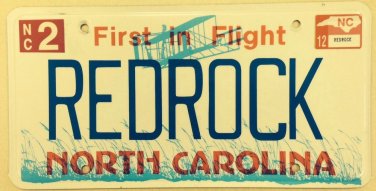 Carolina vanity RED ROCK license plate stone Color Canyon National Park Bull NC