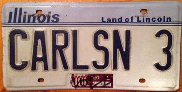 Vanity CARLSON CARL SON license plate Hotel Travel Carson Karl Carlsen Carlsson