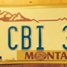 Montana Centennial vanity CBI 3 license plate Central Bank Bureau Investigation