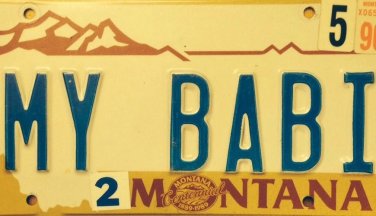 Montana Centennial vanity MY BABY v license plate