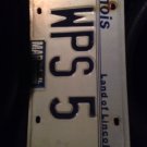 Illinois vanity WPS 5 license plate