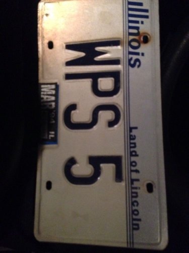 Illinois vanity WPS 5 license plate