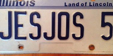 Illinois vanity JES JOS 5 license plate