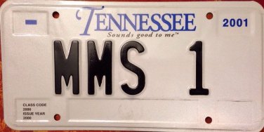 Tennessee vanity MMS 1 license Plate Miracle Mineral Supplement Cure Aids Cancer