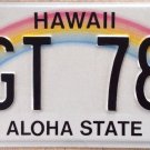 HAWAII RAINBOW Aloha license plate HGT USA Graphic Honolulu Maui Kauai Island US
