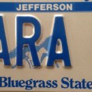 Kentucky vanity TARA T license plate