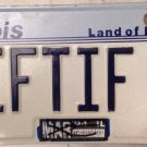 ILLINOIS vanity TIF TIF 5 license plate Slang Urban Language Fuc- Stupid Slur