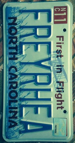 North America vanity FREYR FREYDERIC RHEA license plate
