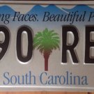 South Carolina Smiling Places Beautiful Faces license plate 690 REF USA Graphic