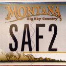 MT vanity SAF 2 license plate Susan Sandra Scott Steven Stephen Sharon Sarah Sam