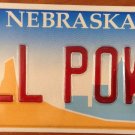 Vanity ALL POWER license plate Muscle Sports Car Porsche Ferrari Ford Chevy BMW