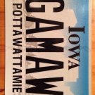Iowa vanity GA license plate