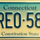 Connecticut vanity REO Speedwagon 1958 license plate Rock Music Oldsmobile Car