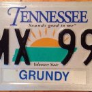 Tennessee Triple Digit 9 Nine license plate repeating number #999 SMX Grundy TN