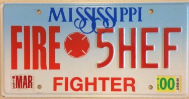 Firefighter semi vanity CHIEF license Plate Fireman Fire station IAFF