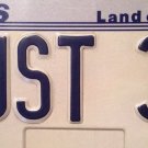 Vanity JUST 37 Years Old license plate