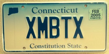 Connecticut EX HONDA MBTX license plate 50 MOTORCYCLE MTX Moped Scooter Biking