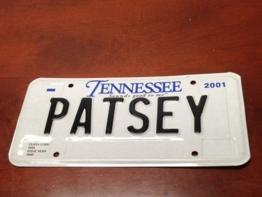 TN vanity PATSEY Patsy license plate 21