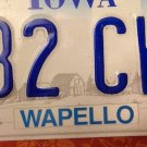 Iowa Wapello County License Plate Indian Chief Native American Fox Tribe tr