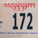 OLE Miss Children CANCER Center University Hospital license plate #172 Doctor MS