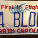 North Carolina vanity 94 BLOWN License Plate