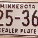 Minnesota DEALER license Plate